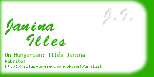 janina illes business card